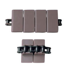 SS963 straight running snap on plate top conveyor chain overlapping plastic flights