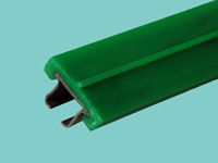 Conveyor conical side guide products side rail neck guides