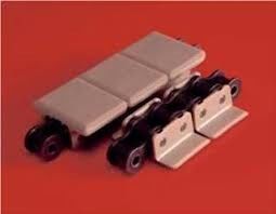 SS963 straight running snap on plate top conveyor chain overlapping plastic flights