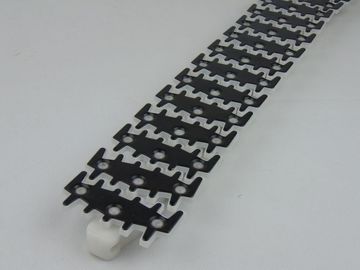 Acetal flat top chains XL185 ALUMINIUM MODULAR CONVEYOR SYSTEMS TOBACO CHAINS white color