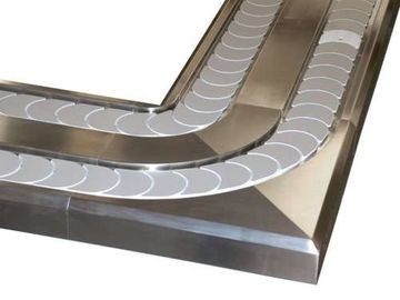 Shusi bar conveyor chain width 82.6mm crescent flat top chains for restraunt